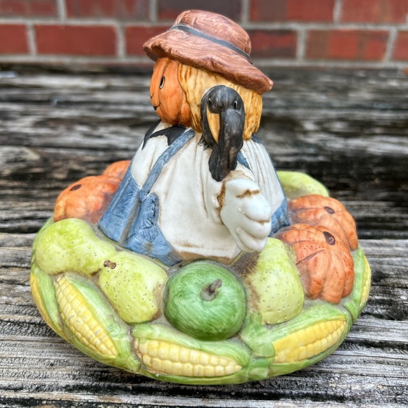 WNS 1988 Scarecrow Fall Harvest Cookie Jar Lid Only NOTE: Lid only for rare jar. - Picture 2 of 8